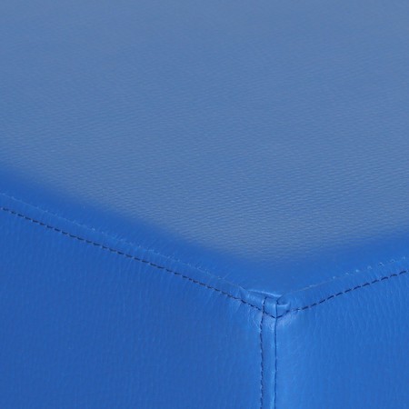 Sitzwürfel aus Kunstleder – Blau, 35 × 35 × 45 cm | Kaikoon 