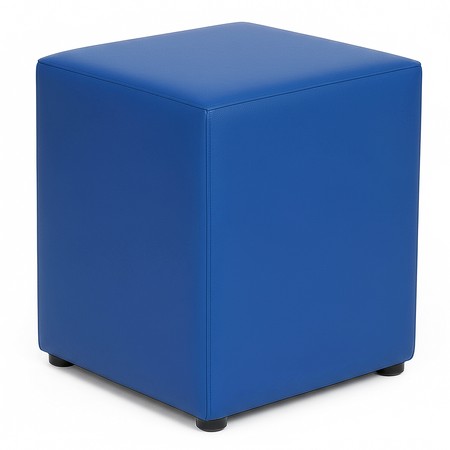 Sitzwürfel aus Kunstleder – Blau, 43 × 43 × 51 cm | Kaikoon