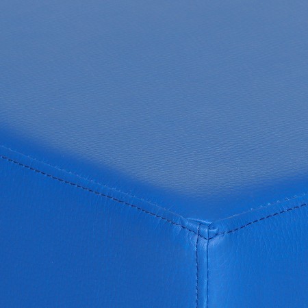 Sitzwürfel aus Kunstleder – Blau, 43 × 43 × 51 cm | Kaikoon