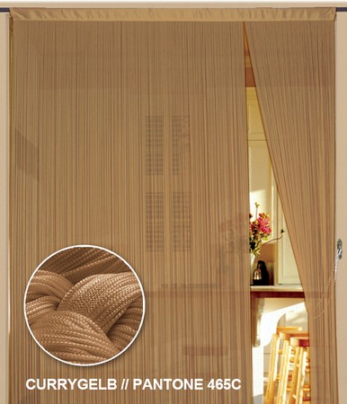 Fadenvorhang Currygelb Gold 150 cm x 300 cm (BxH) – Kaikoon