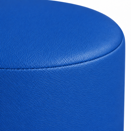 Sitzhocker rund aus Kunstleder – Blau, Ø39 × 45 cm | Kaikoon