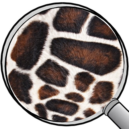 Sitzhocker Fell-Imitat Giraffe Sitzhöhe 44 cm