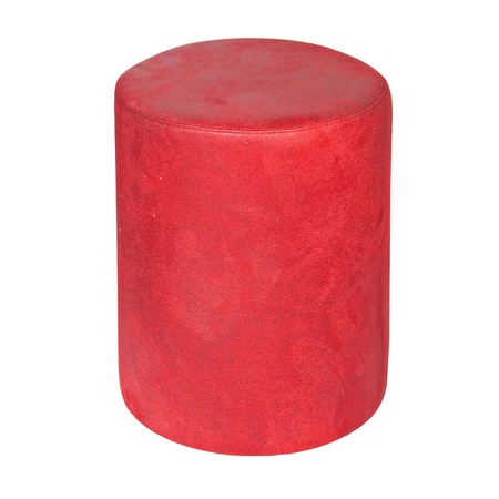 Sitzhocker rot Wildlederoptik exclusiv von Kaikoon