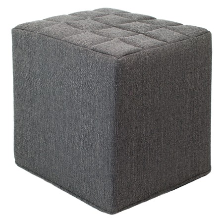 Sitzwürfel grau Stoff  Styroporkern 40 cm x 40 cm x 45 cm | Kaikoon 