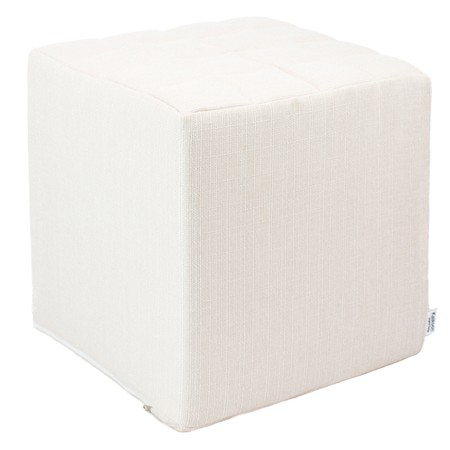 Sitzwürfel creme Stoff  Styroporkern 40 cm x 40 cm x 45 cm | Kaikoon 