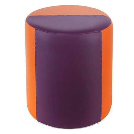 Sitzhocker 2-farbig orange-lila Ø34 x 44cm