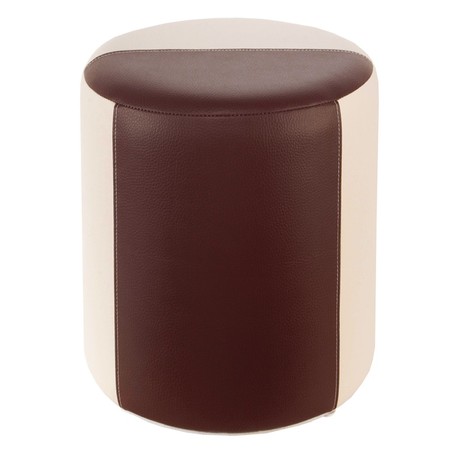 Sitzhocker 2-farbig creme-braun Ø34 x 44cm