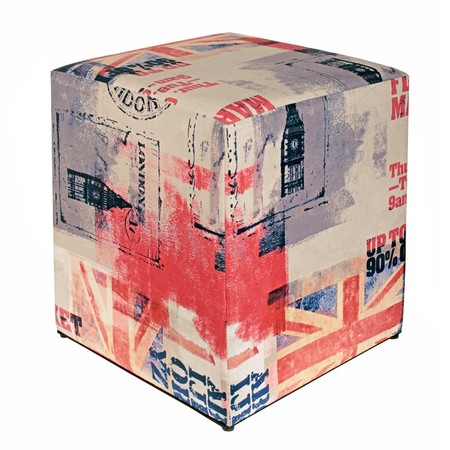 Sitzwürfel England GB Flagge hell 35 cm x 35 cm x 42 cm
