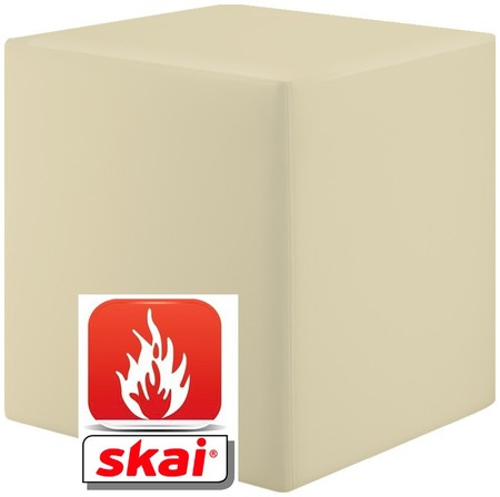 Sitzwürfel perle creme  B1 schwer entflammbar 43 cm x 43 cm x 51 cm