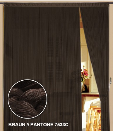 Fadenvorhang Braun 150 cm x 300 cm (BxH) – Kaikoon