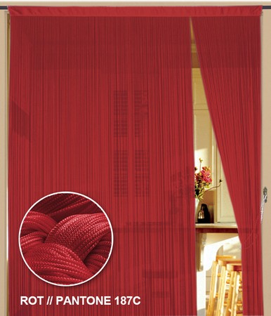 Fadenvorhang Rot 150 cm x 500 cm (BxH) – Kaikoon