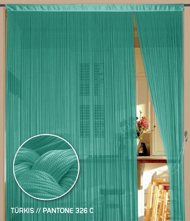Fadenvorhang Türkis 150 cm x 500 cm (BxH) – Kaikoon
