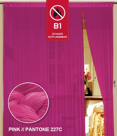 Fadenvorhang Pink 150 cm x 300 cm (BxH) B1 schwer entflammbar – Kaikoon