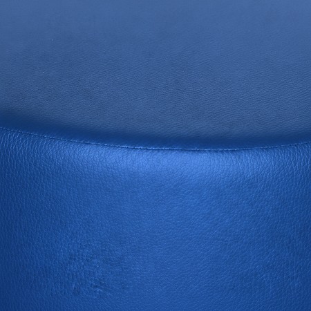 Sitzhocker rund aus Kunstleder – Blau, Ø39 × 45 cm | Kaikoon Sitzhocker rund aus Kunstleder – Blau, Ø39 × 45 cm | Kaikoon