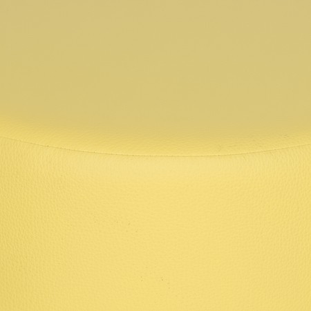 Sitzhocker rund aus Kunstleder – Gelb, Ø39 × 45 cm | Kaikoon