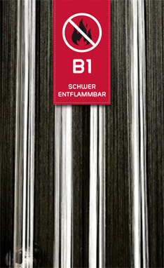 Fadenvorhang Schwarz-Weiß 150 cm x 300 cm (BxH) B1 schwer entflammbar – Kaikoon Fadenvorhang Schwarz-Weiß 150 cm x 300 cm (BxH) B1 schwer entflammbar – Kaikoon