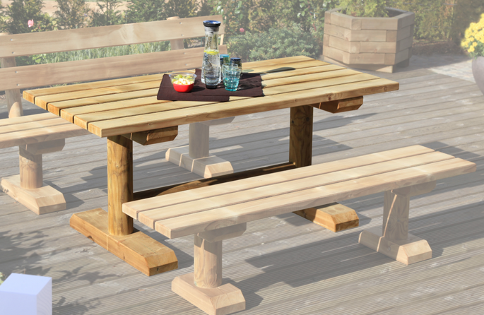 Tuintafel Friesland 200cm, 170x80x72cm