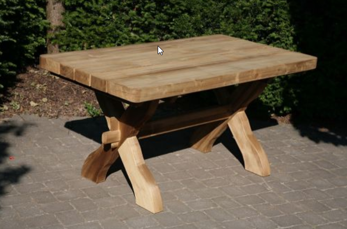 Emsland tuintafel in drie verschillende lengtes