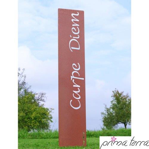 Tuinsteen met belettering 120cm hoog