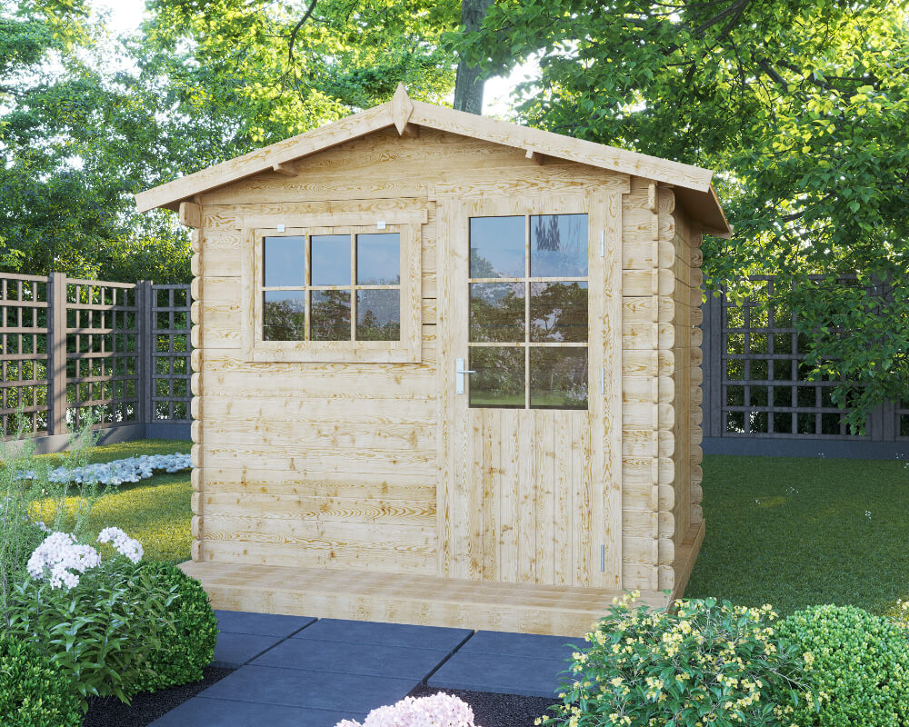 Gartenhaus Gerätehaus Schuppen Blockhaus Gartenhütte 2x2 m