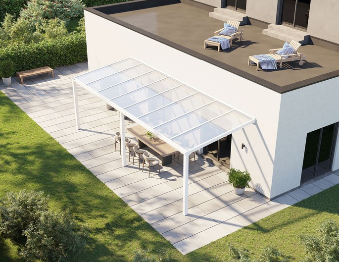 800 x 250 cm Aluminium Terrassenüberdachung 