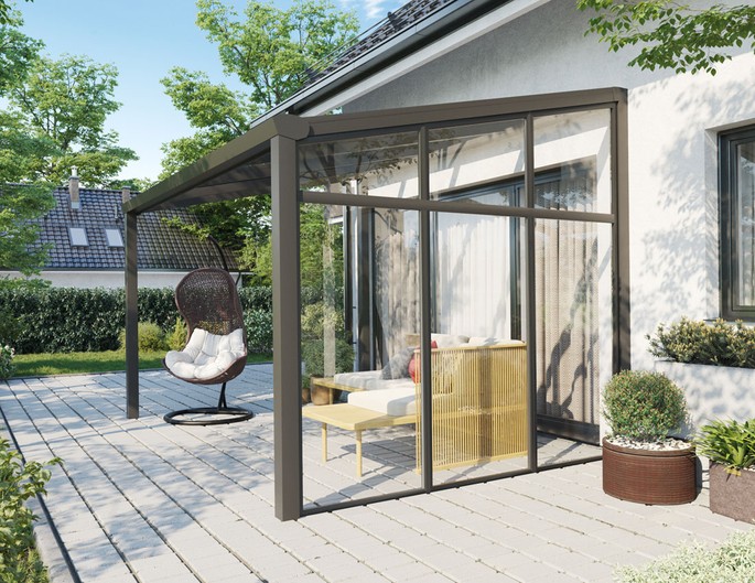 Seitenwand Typ 2 für Terrassenüberdachung mit 8mm VSG