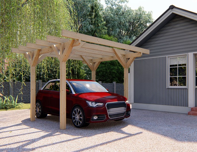 Actie carport vurenhout – op maat