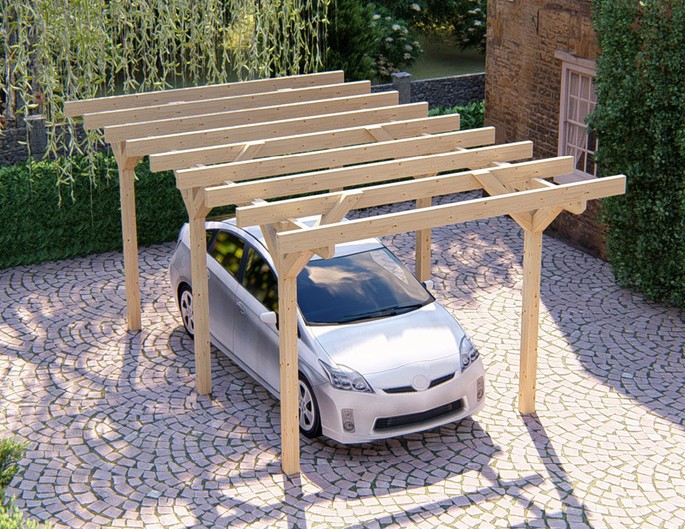 Actie carport vurenhout – op maat