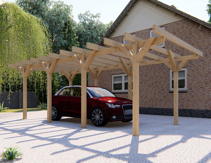 Actie carport vurenhout – op maat