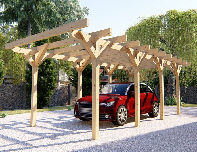 Actie carport vurenhout – op maat