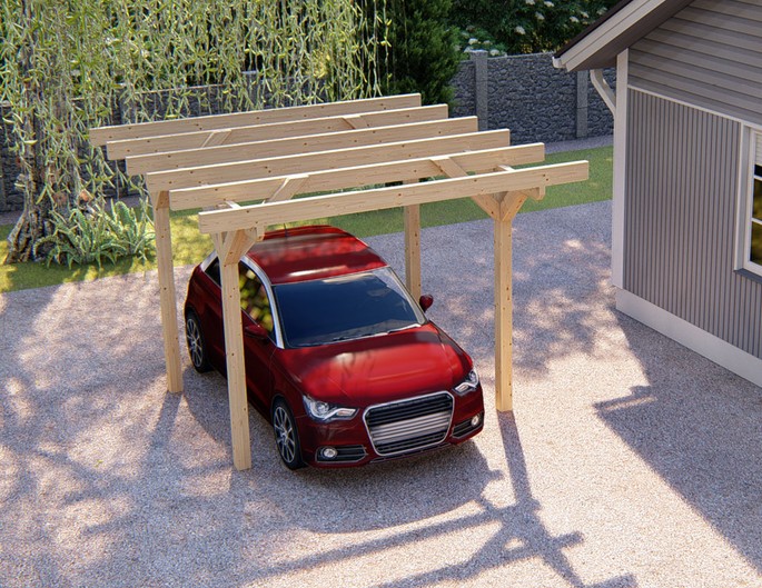 Actie carport vurenhout – op maat