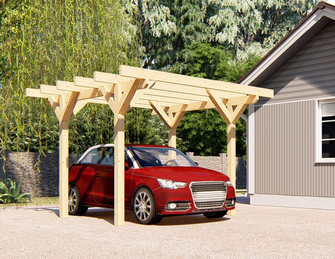 Actie carport vurenhout – op maat