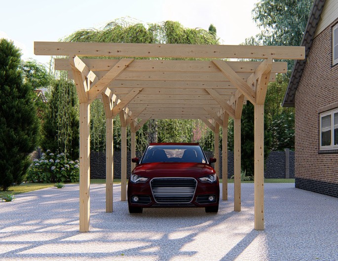 Actie carport vurenhout – op maat