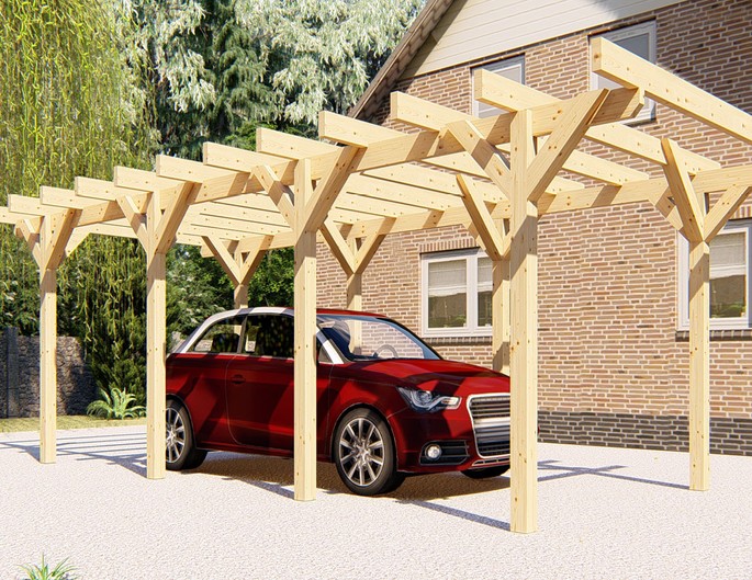 Actie carport vurenhout – op maat