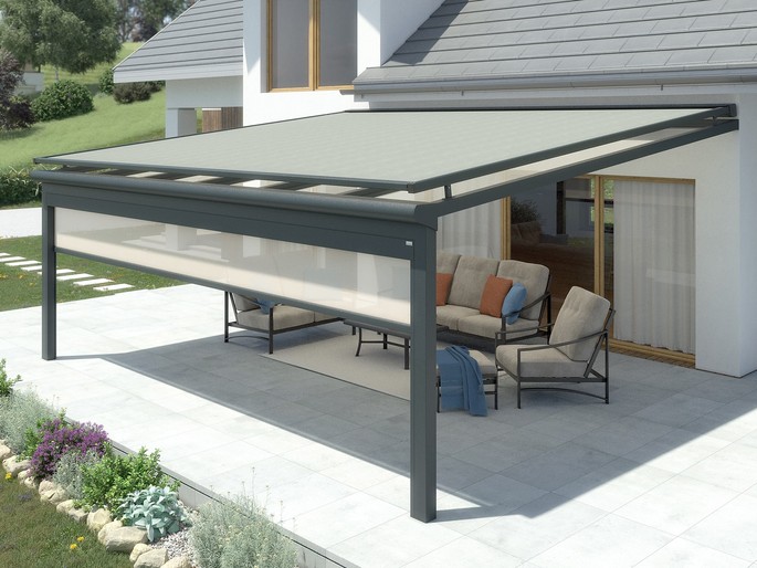 500 x 500 cm Aufdachmarkise Trend 350 SZ einteilig