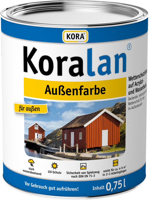 Koralan buitenverf 0,75 l voor contrasterende accenten