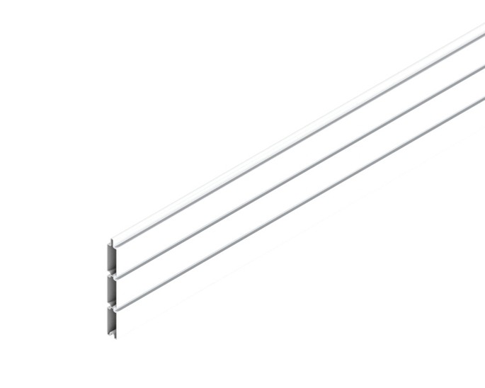 Osmo Alu-Fence Cube Einzelprofil Weiß 184 x 1,9 x 16,2 cm