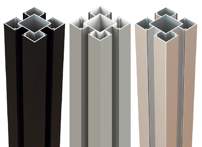 Aluminiumpfosten Typ B 9 x 9 x 100 cm in mehreren Farben
