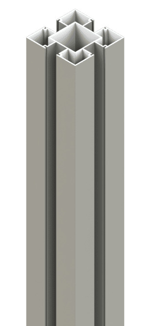 Osmo Aluminiumpfosten Typ B Grau 9 x 9 x 200 cm