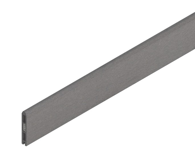 Osmo Multi-Fence Abschlussprofil mit Alu-Kern Hellgrau 184 x 1,9 x 12,3 cm