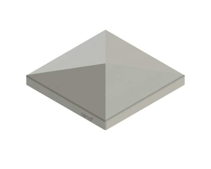 Osmo Pfostenkappe Alu-Dach Grau 12 x 12 x 2 cm