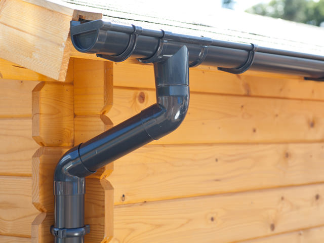 Dachrinnenset GD 16 350cm für Gartenhaus Satteldächer in anthrazit