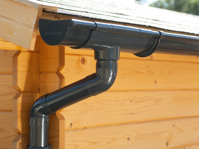 Dachrinnenset GD 16 700cm für Gartenhaus Satteldächer in anthrazit