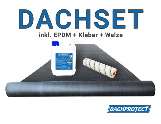 Dakpakket DACHPROTECT EPDM dakfolie voor tuinhuis/blokhut Madrid