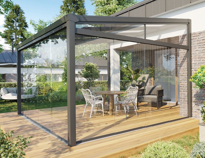 Zomertuin 600 x 400 cm "Trendline" met lits-jumeaux lakens