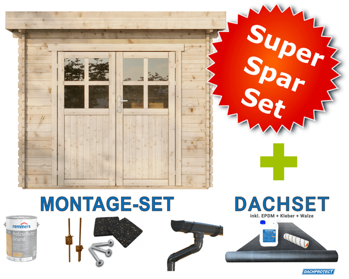 [Pakket] SuperSparSet Tuinhuis Madrid 300 x 300 cm