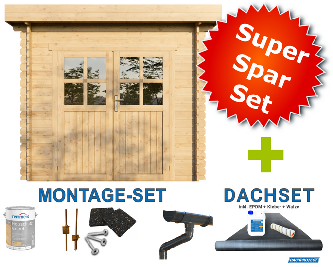 [Pakket] SuperSparSet Gereedschapsschuur Athen 250 x 300 cm