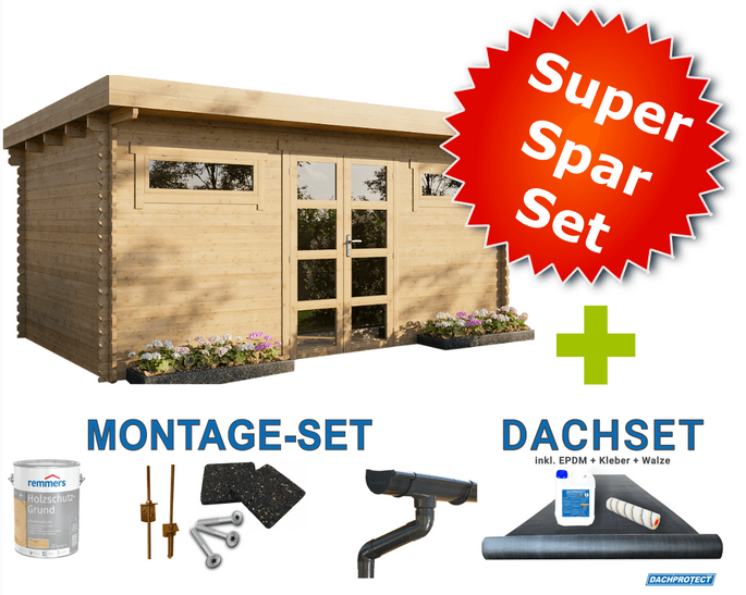 [Pakket] SuperSparSet Blokhut Davos 500 x 300 cm