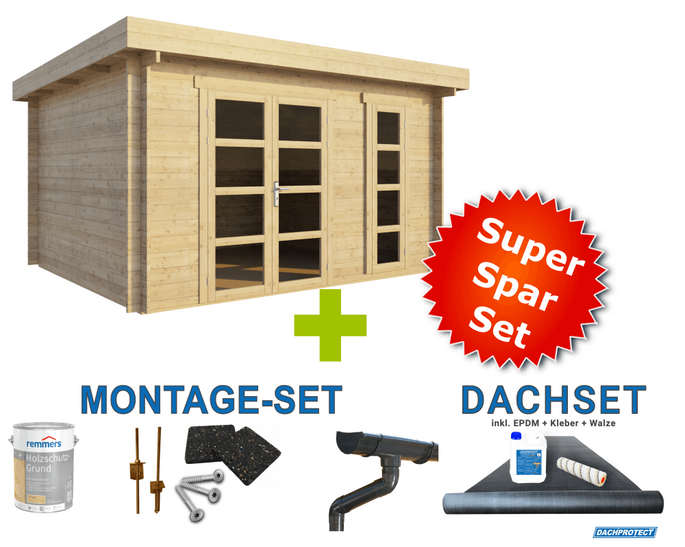 [Pakket] SuperSparSet Blokhut Bergen 400 x 300 cm