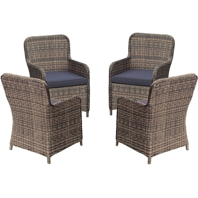 4er Set Sessel Bordeaux